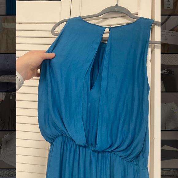 Zara Blue Maxi Dress Slits and Peep Hole - Picture 3 of 5